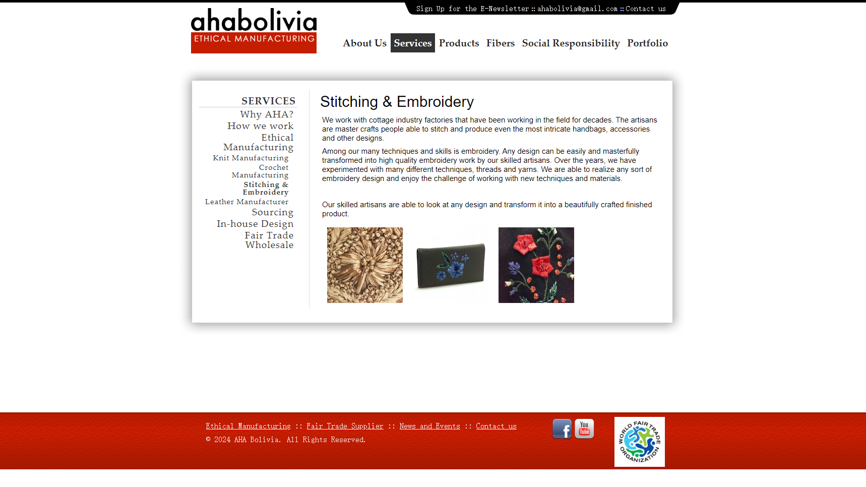 AHA Bolivia - Embroidery Manufacturer