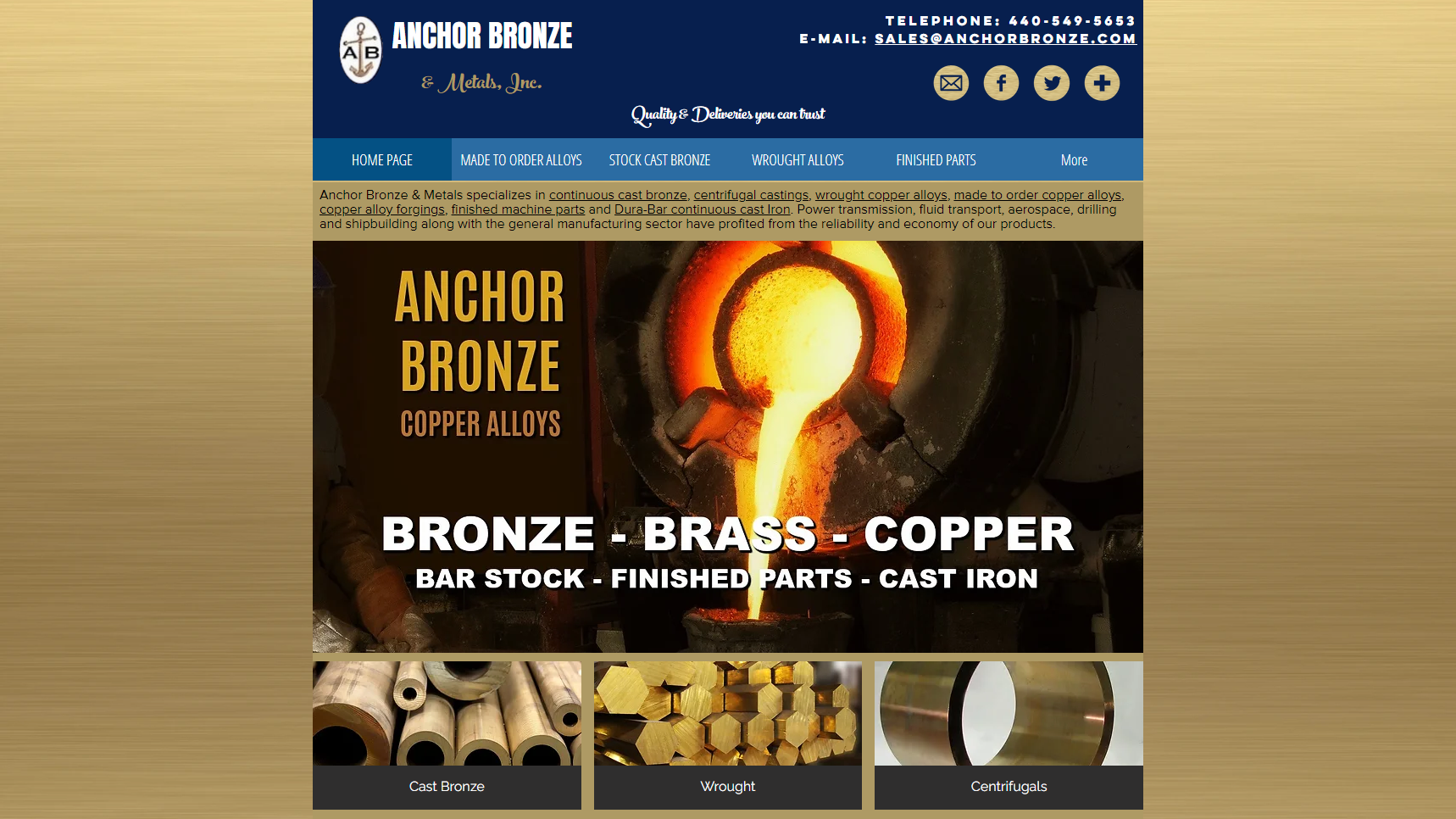 Anchor Bronze & Metals, Inc. - Brass Manufacturer