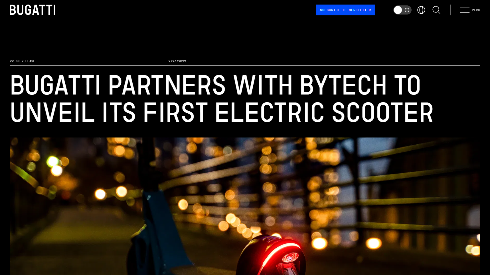 BUGATTI - Electric Scooter Manufacturer BUGATTI - Electric Scooter Manufacturer
