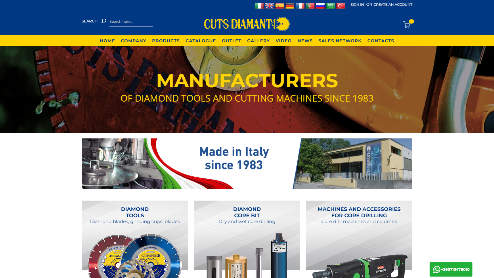 Cuts Diamant - Diamond Tools Manufacturer