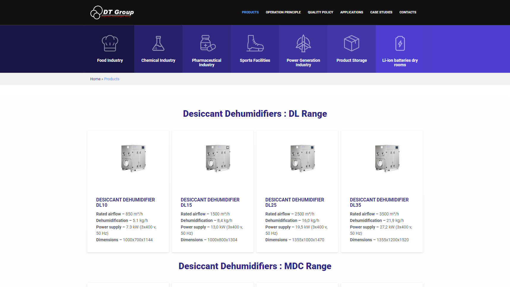 Destech Europe - Industrial Dehumidifier Manufacturer
