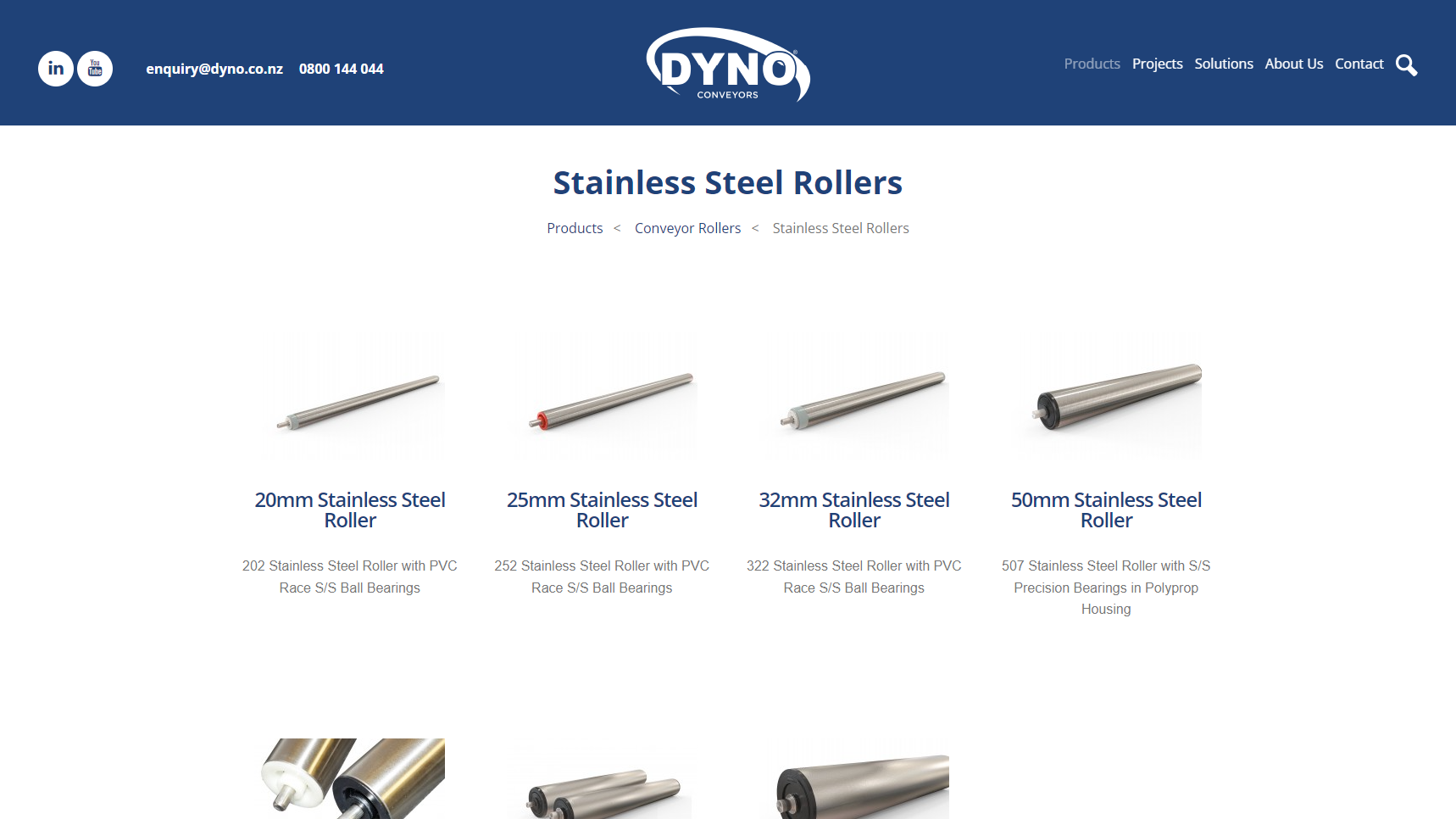 Dyno Conveyors - Roller Manufacturer
