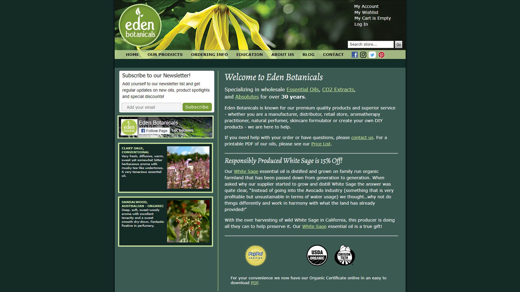 Eden Botanicals - Essential Oil Manufacturer