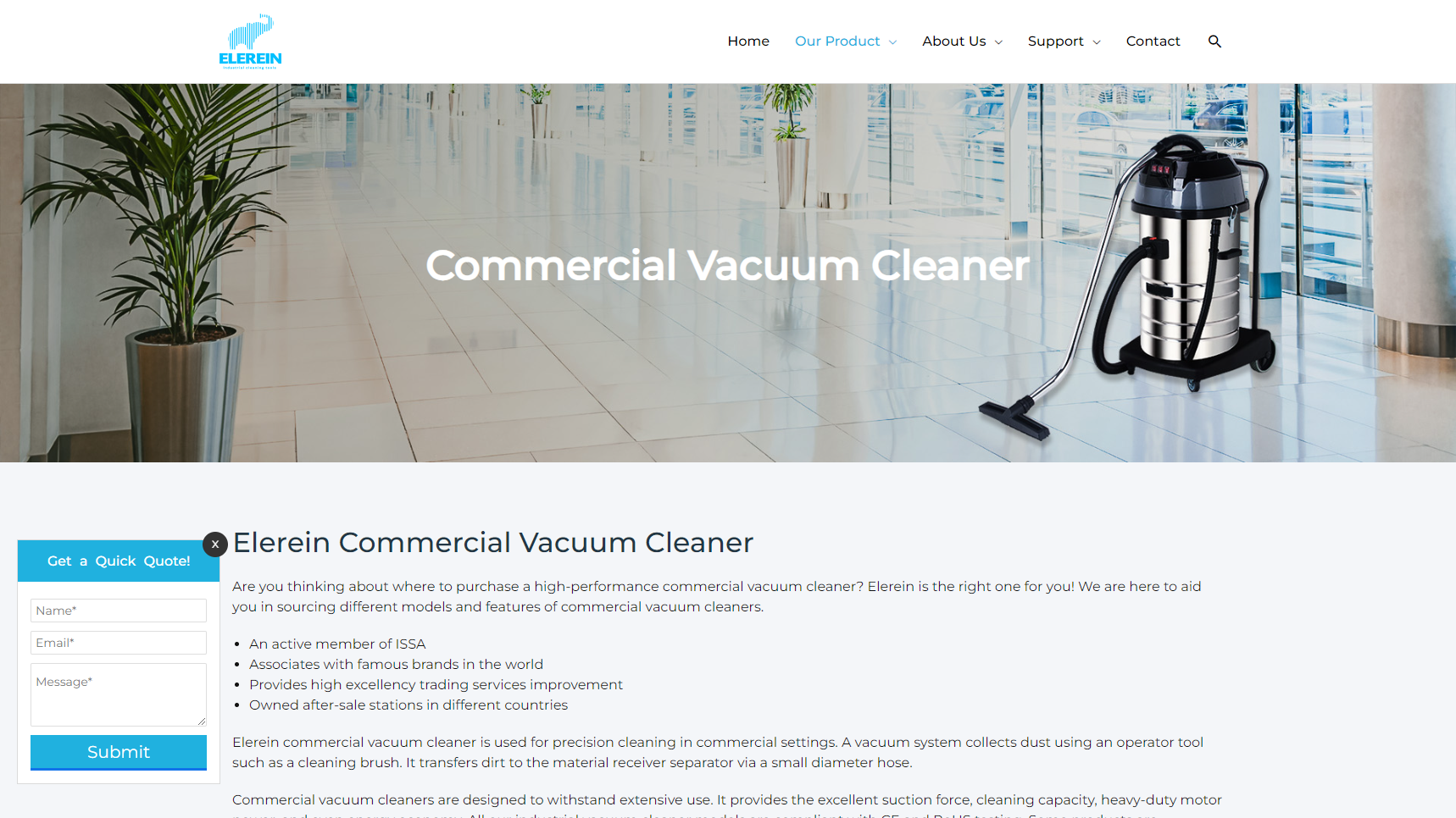 Elerein - Vacuum Cleaner Manufacturer
