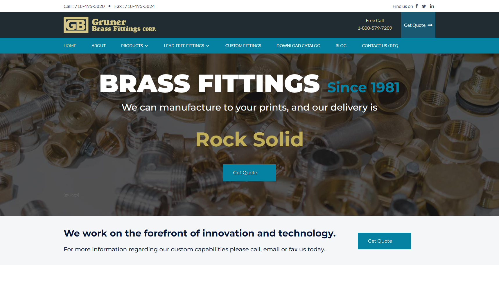 Gruner Brass Fittings Corp. - Brass Fittings Manufacturer