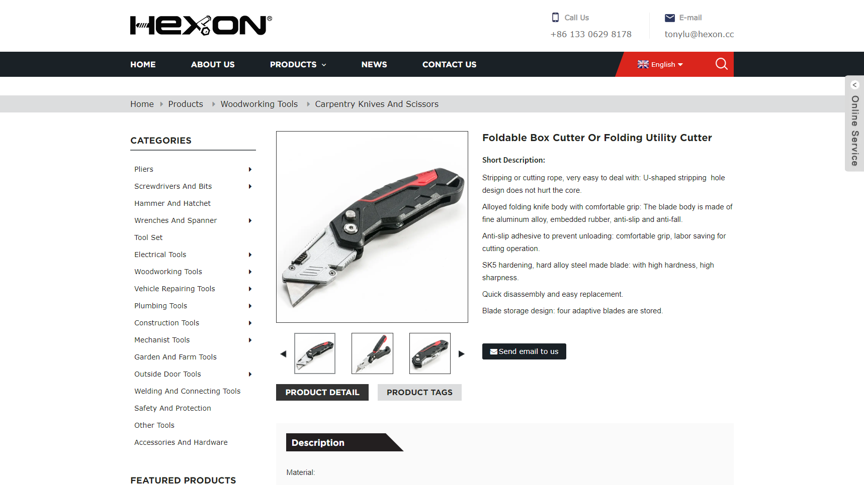 Hexon Tools - Box Cutter Manufacturer