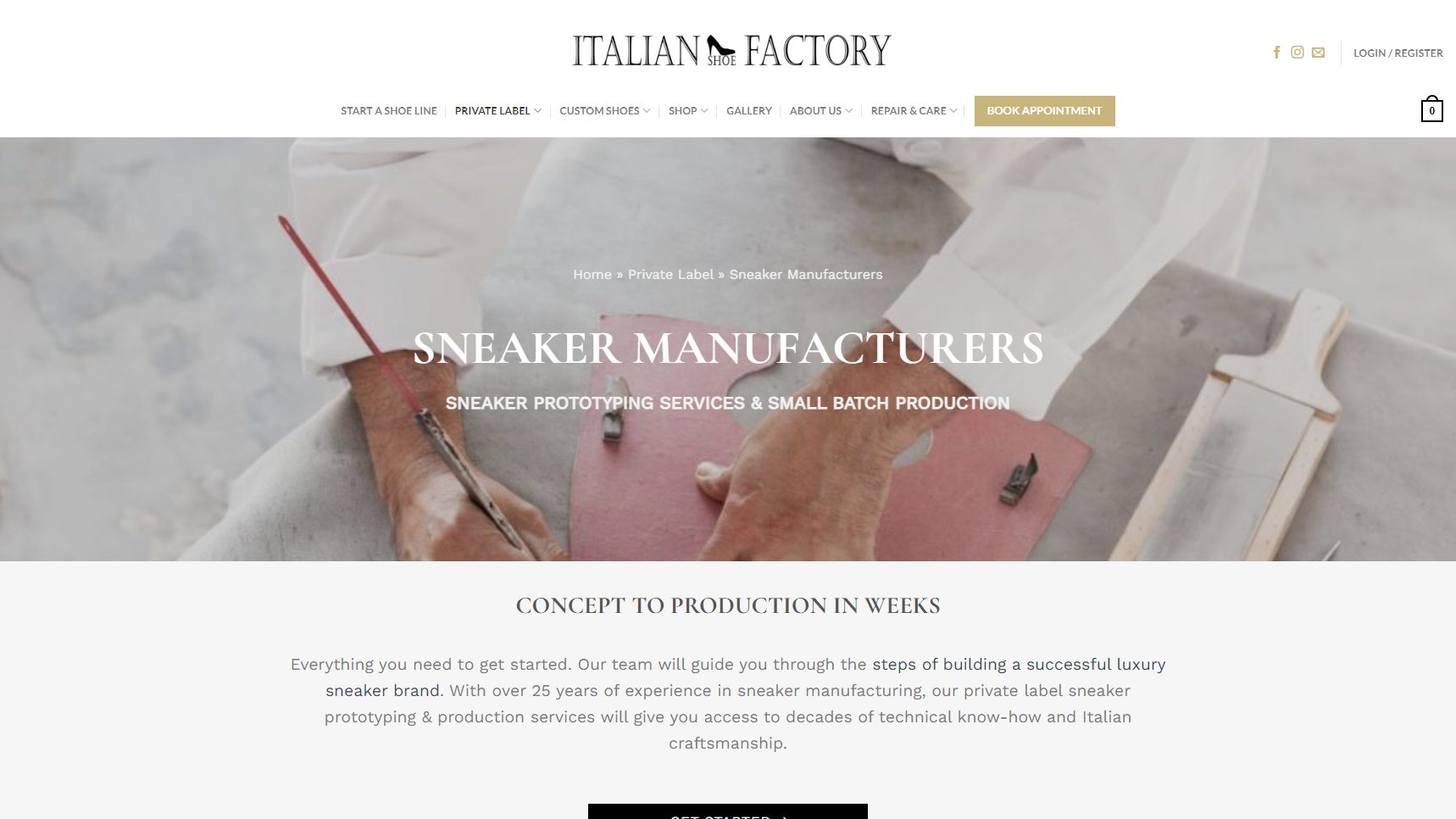 Italian Shoe Factory - Sneaker Manufacturer