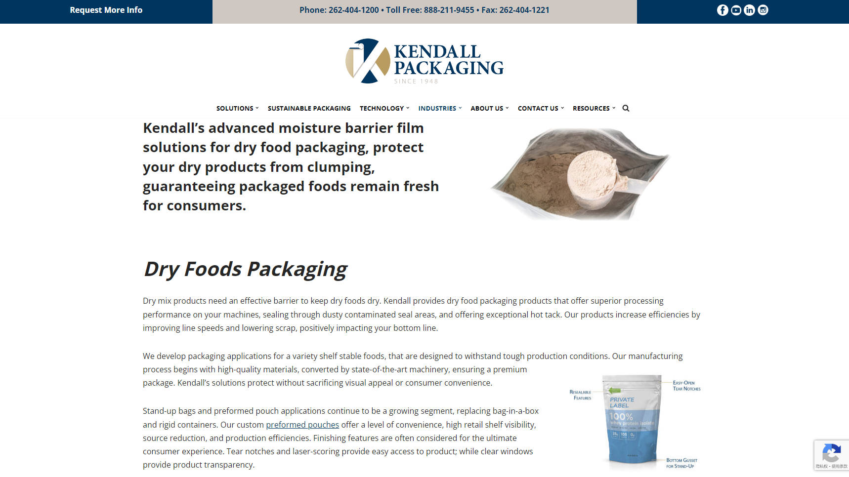 Kendall Packaging Corporation - Food Packaging Manufacturer