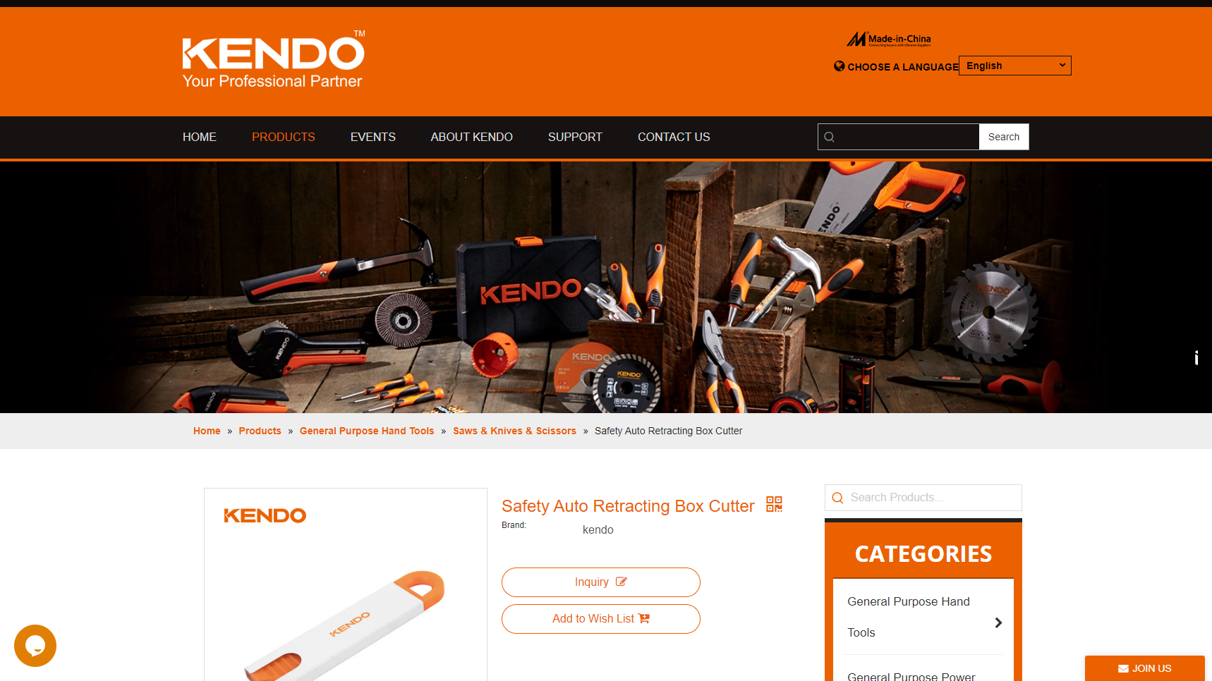 Kendo Tools - Box Cutter Manufacturer