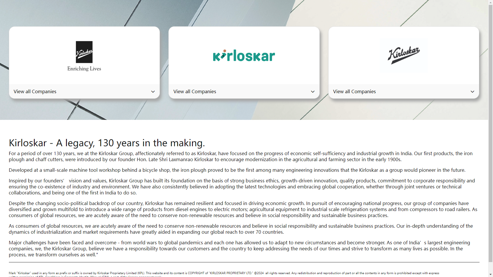 Kirloskar Group - Knitwear Manufacturer
