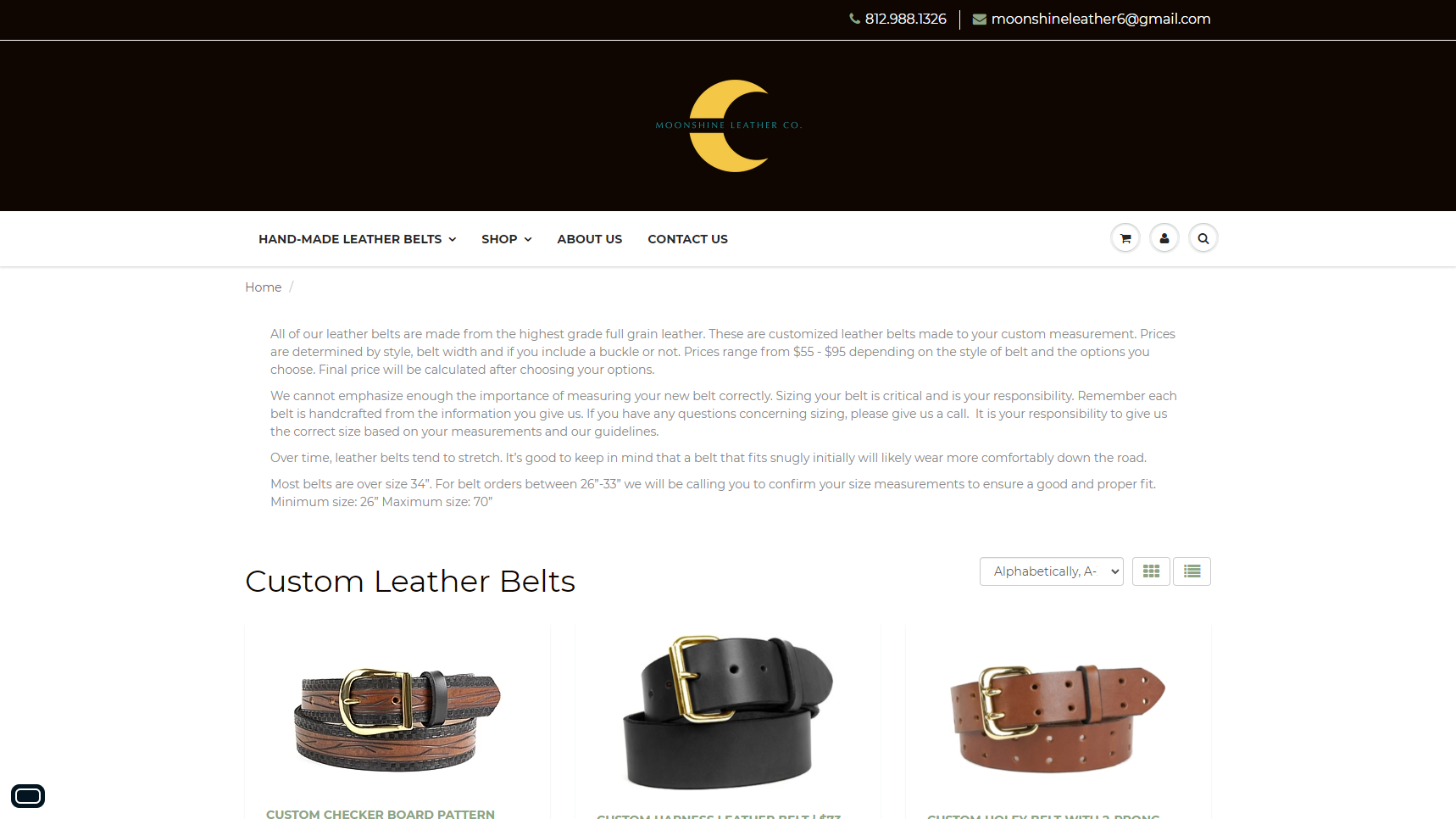 Moonshine Leather Company - Custom Belt Manufacturer