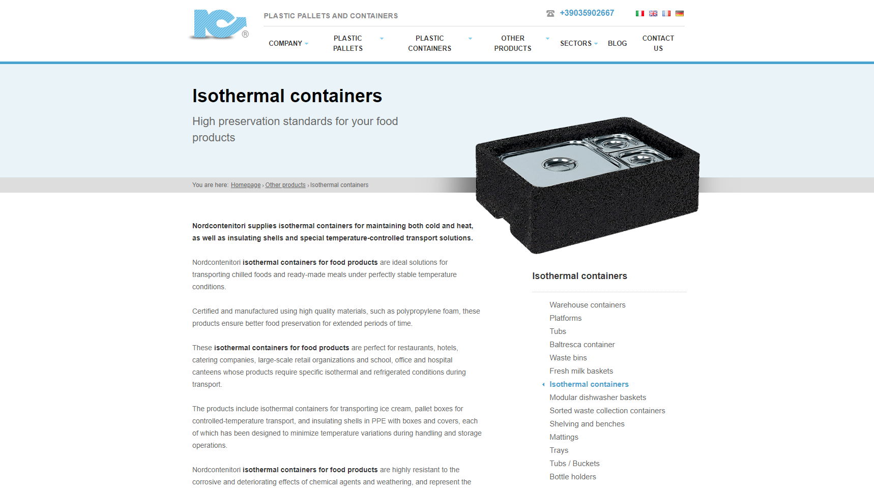 Nordcontenitori - Isothermal Catering Packaging Manufacturer