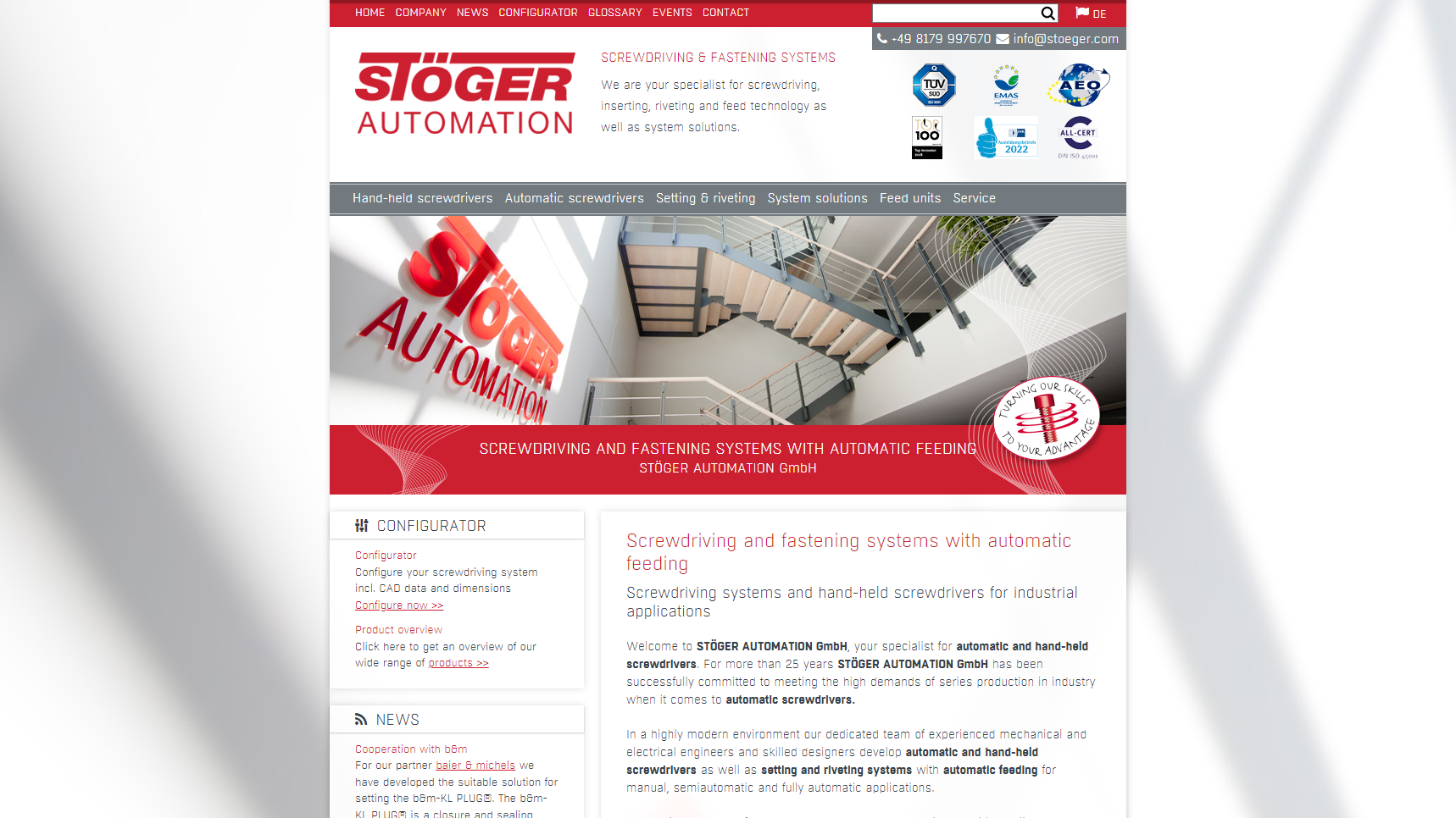 STÖGER AUTOMATION GmbH - Bowl Feeder Manufacturer