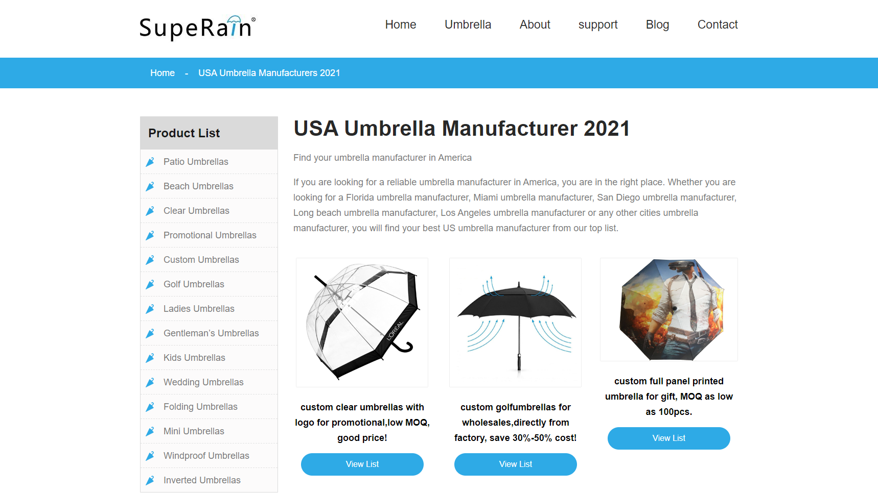 Superain - Umbrella Manufacturer