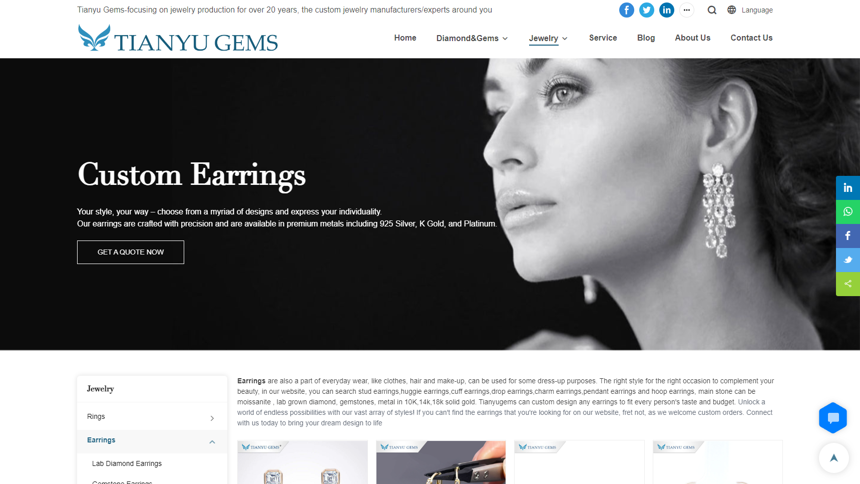 TY Gems - Earring Manufacturer