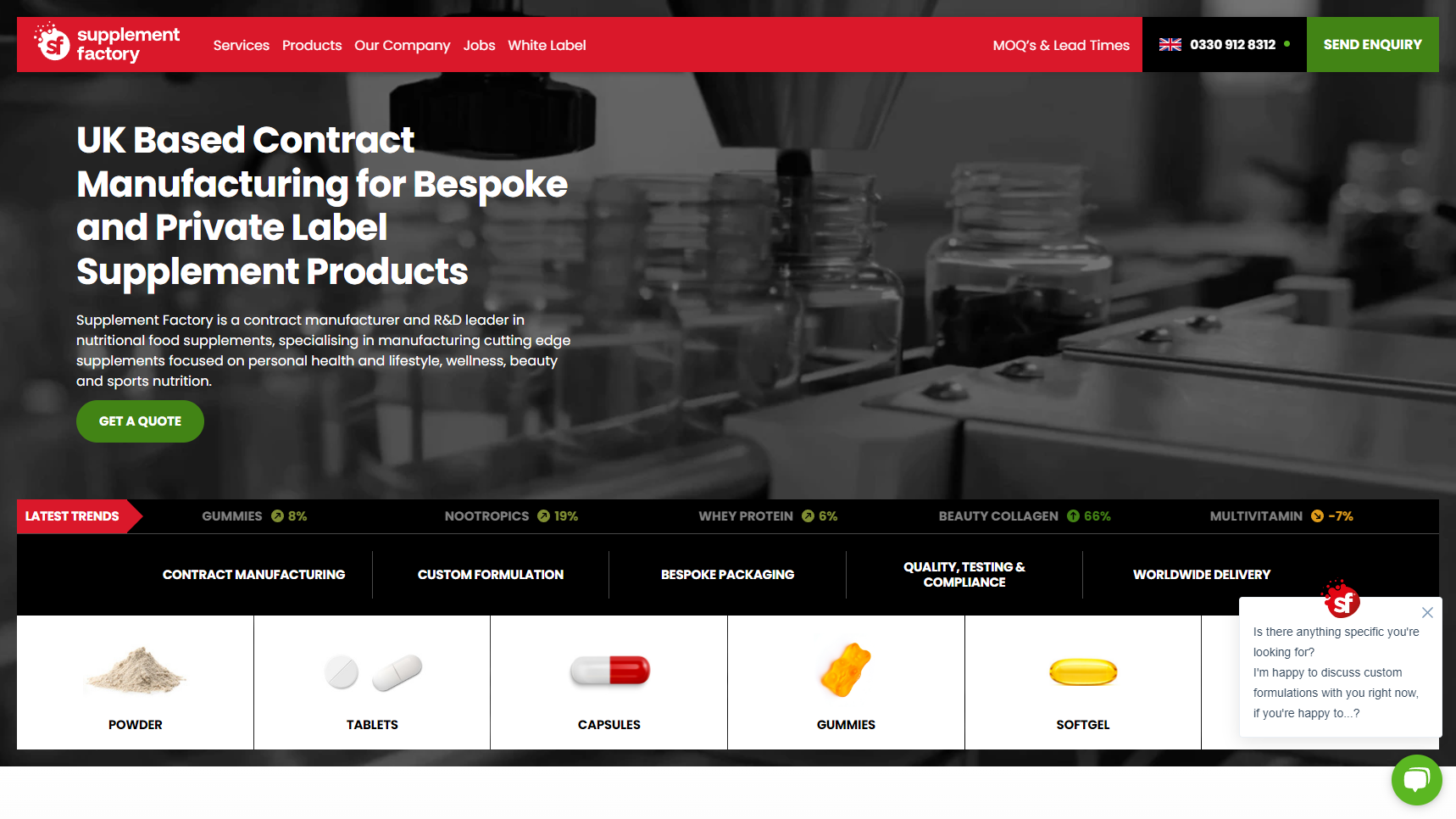 The Supplement Factory - Powder Supplement Manufacturer