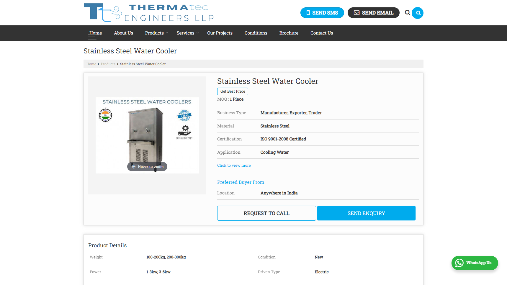 Thermatec Engineers - Water Cooler Manufacturer