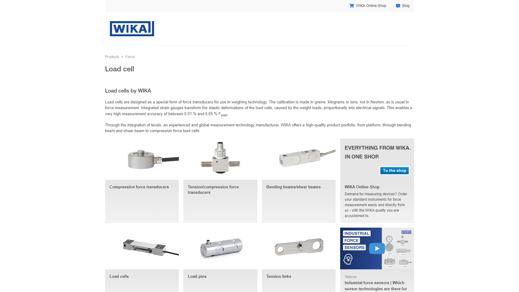 WIKA - Load Cell Manufacturer