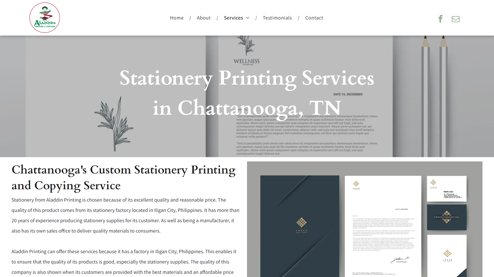 Aladdin Printing & Copying - Stationery Manufacturer
