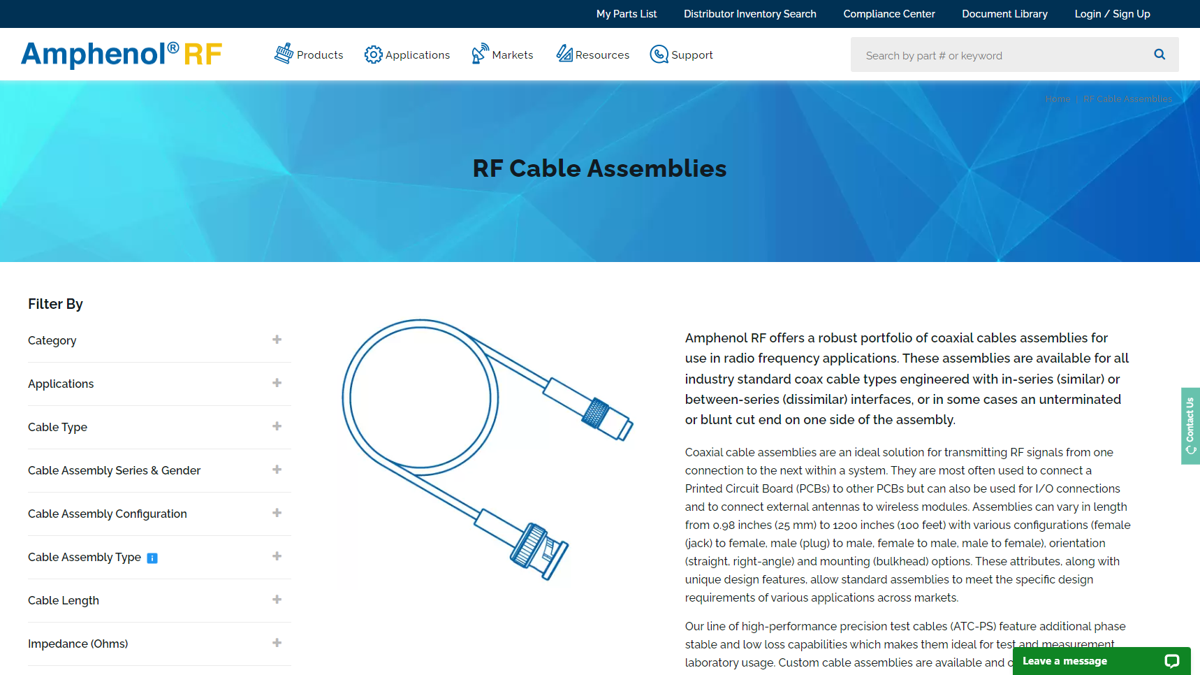 Amphenol RF - Coaxial Cable Manufacturer