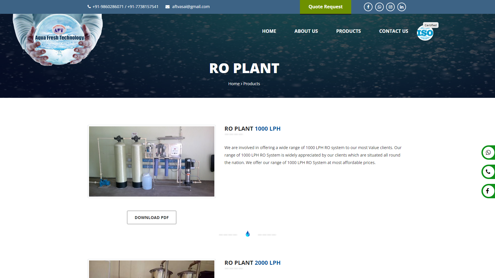 Aqua Fresh Technology - Industrial RO Plant Manufacturer