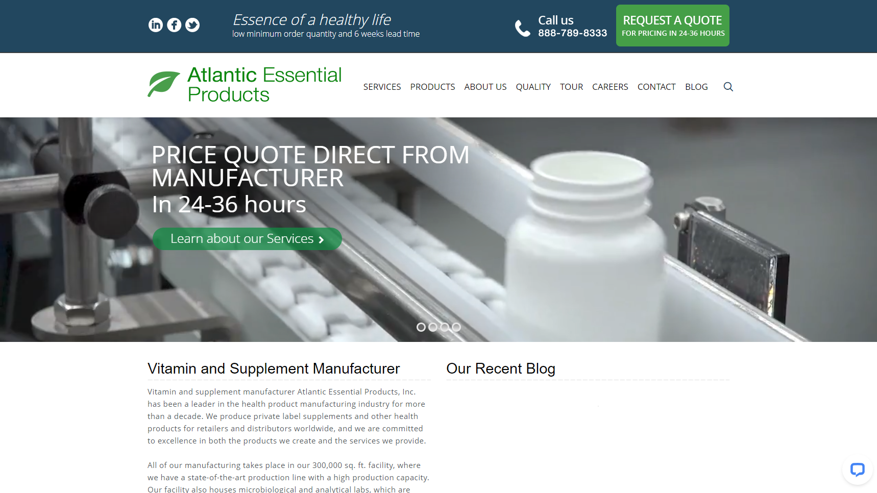 Atlantic Essential Products, Inc. - Food Supplement Manufacturer