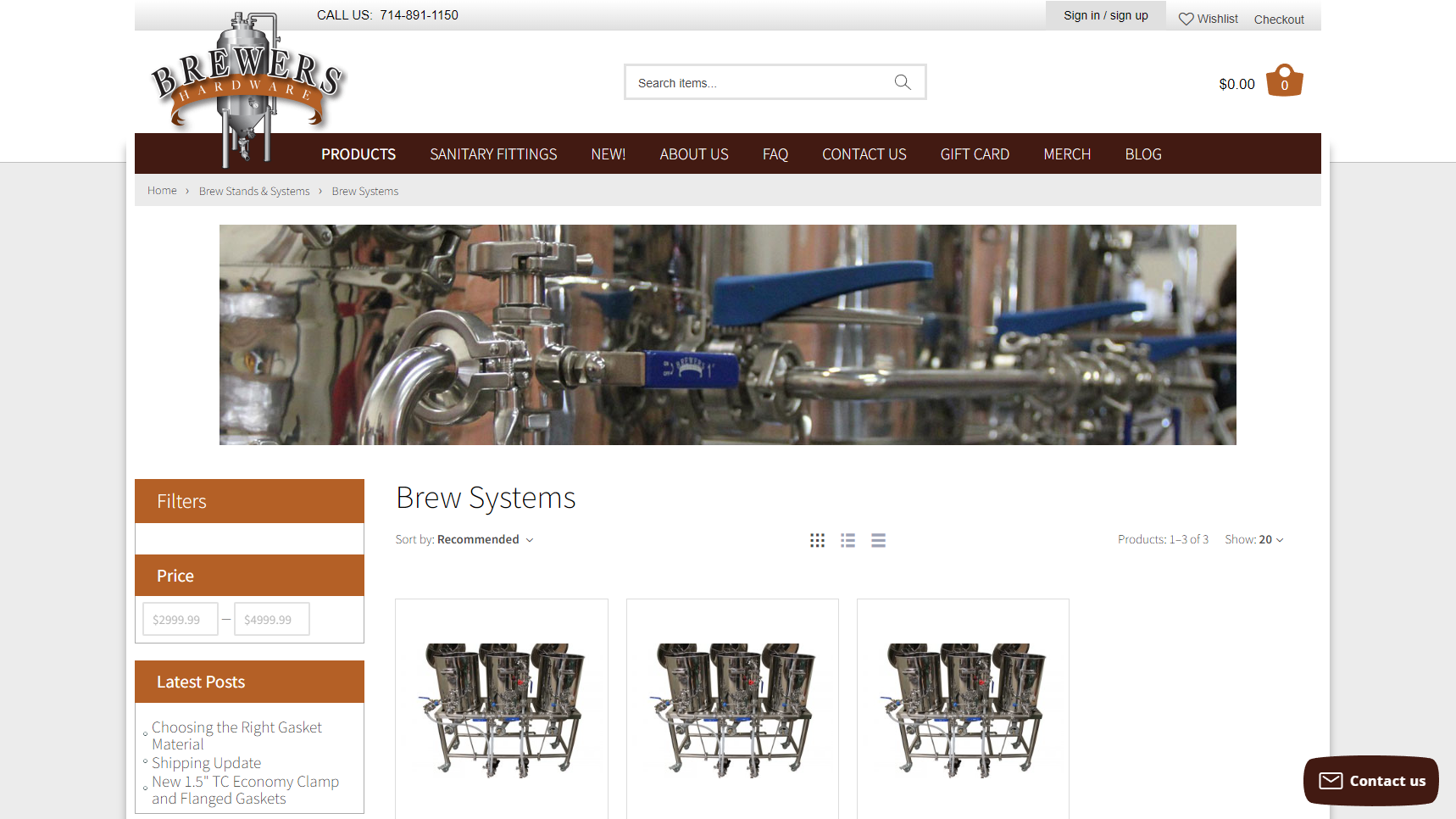 Brewers Hardware - Beer Brewing Equipment Manufacturer