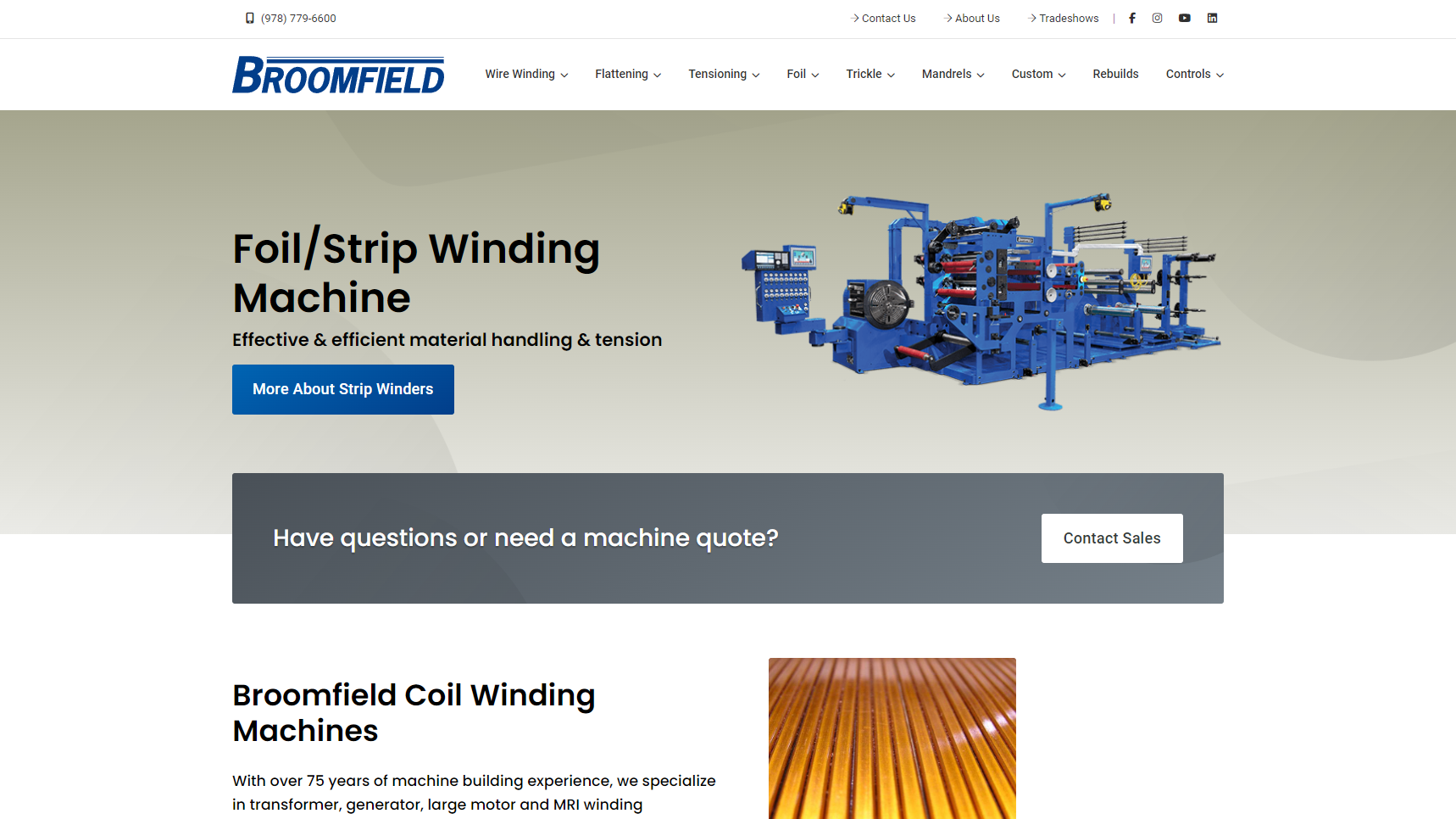 Broomfield - Coil Winding Machine Manufacturer