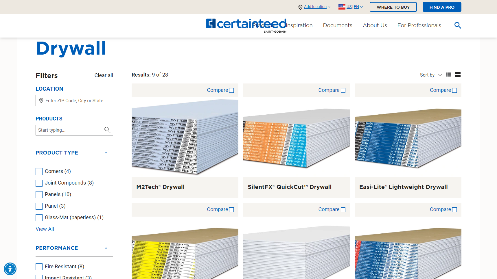 CertainTeed - Drywall Manufacturer