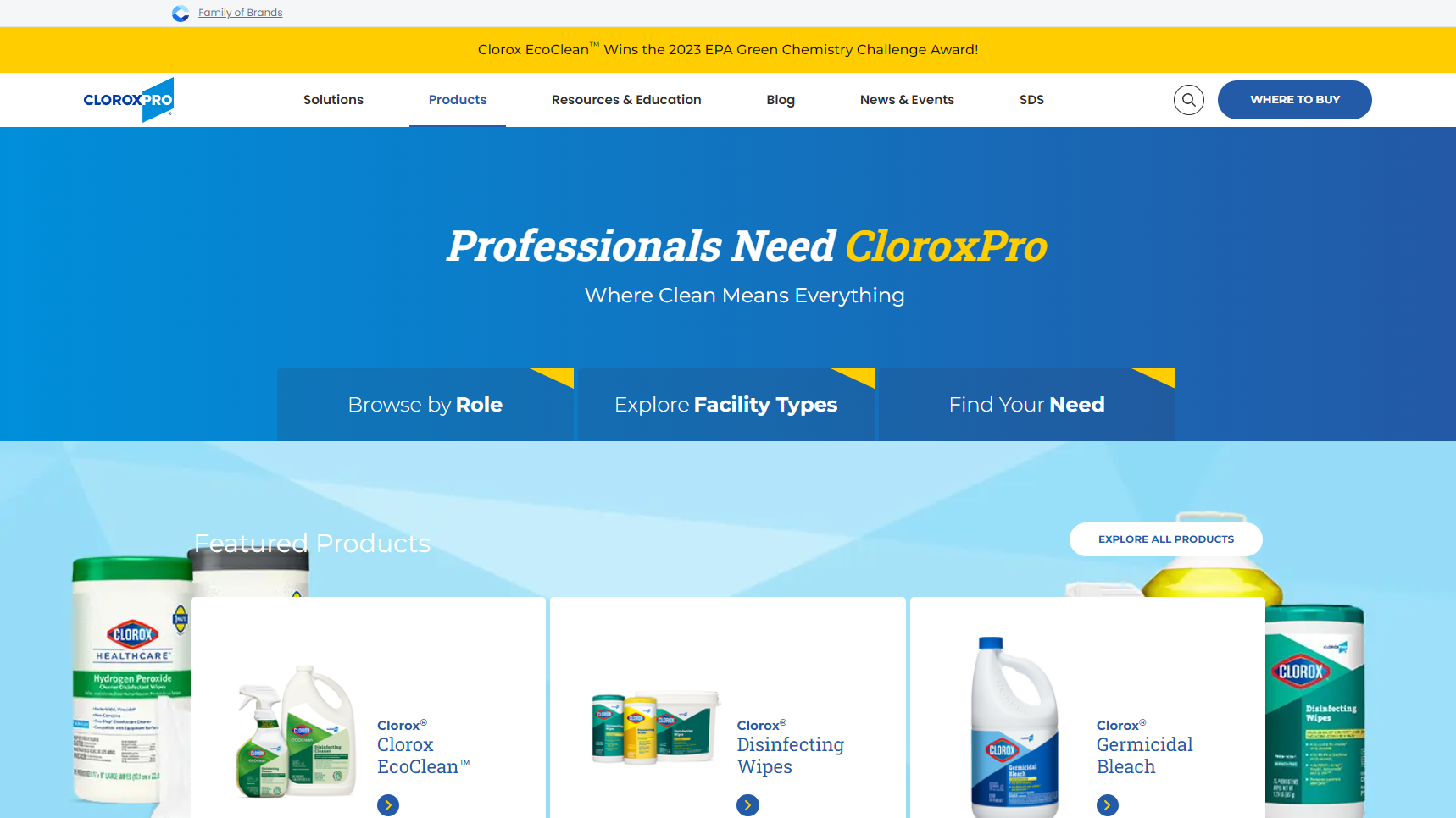 CloroxPro - Disinfectant Manufacturer