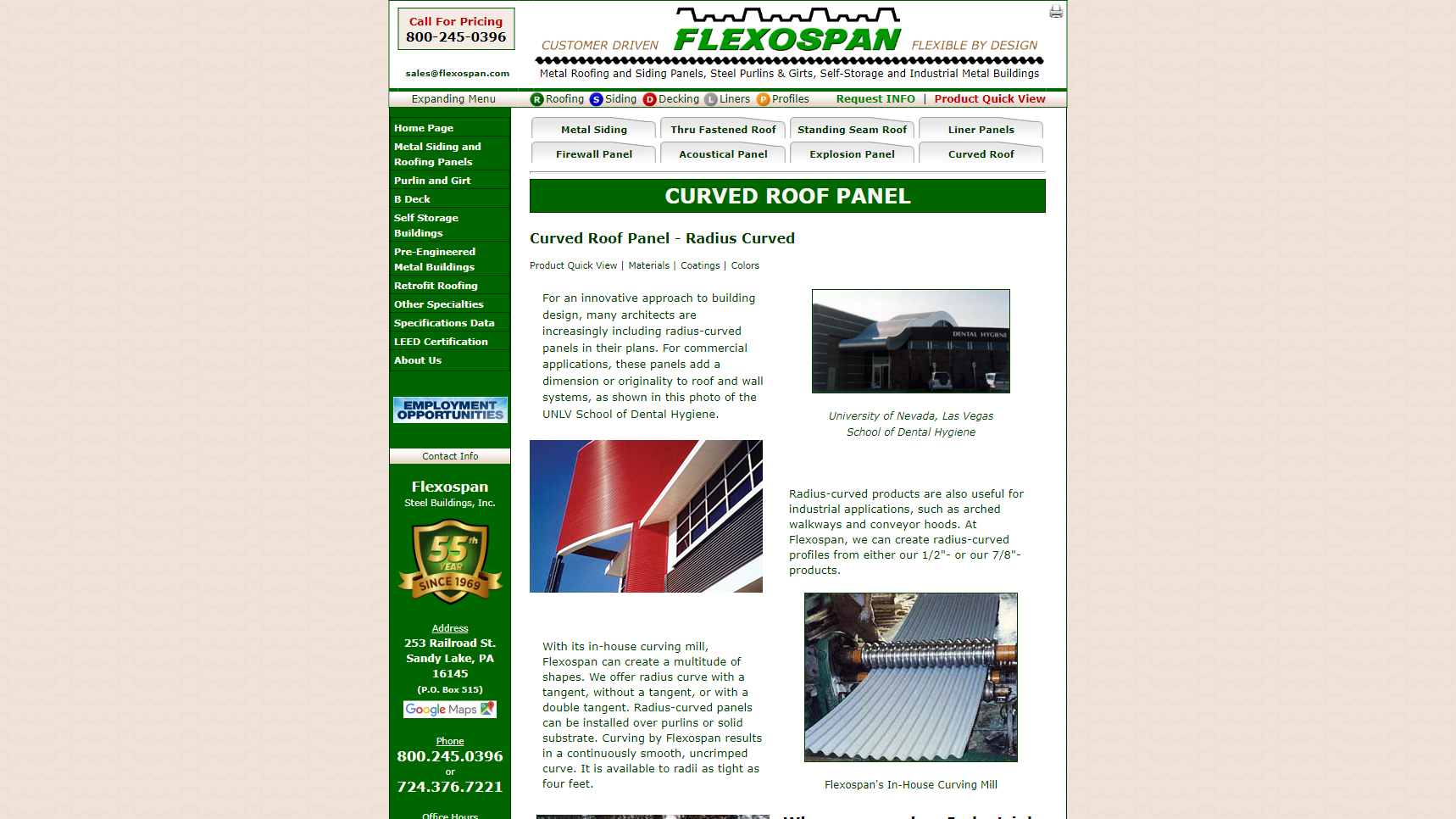 Flexospan Steel Buildings, Inc. - Corrugated Metal Sheet Manufacturer