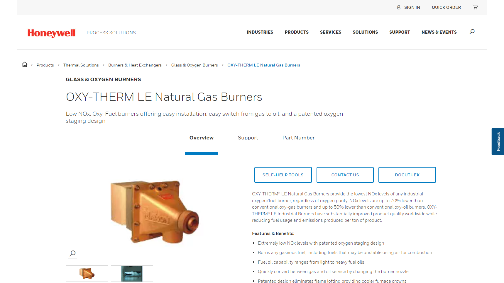 Honeywell Thermal Solutions - Gas Burner Manufacturer