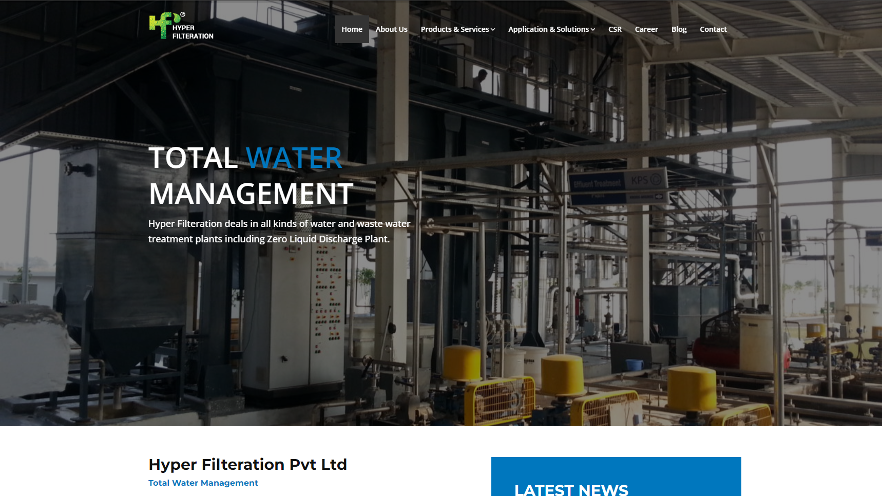 Hyper Filteration Pvt. Ltd. - Industrial RO Plant Manufacturer