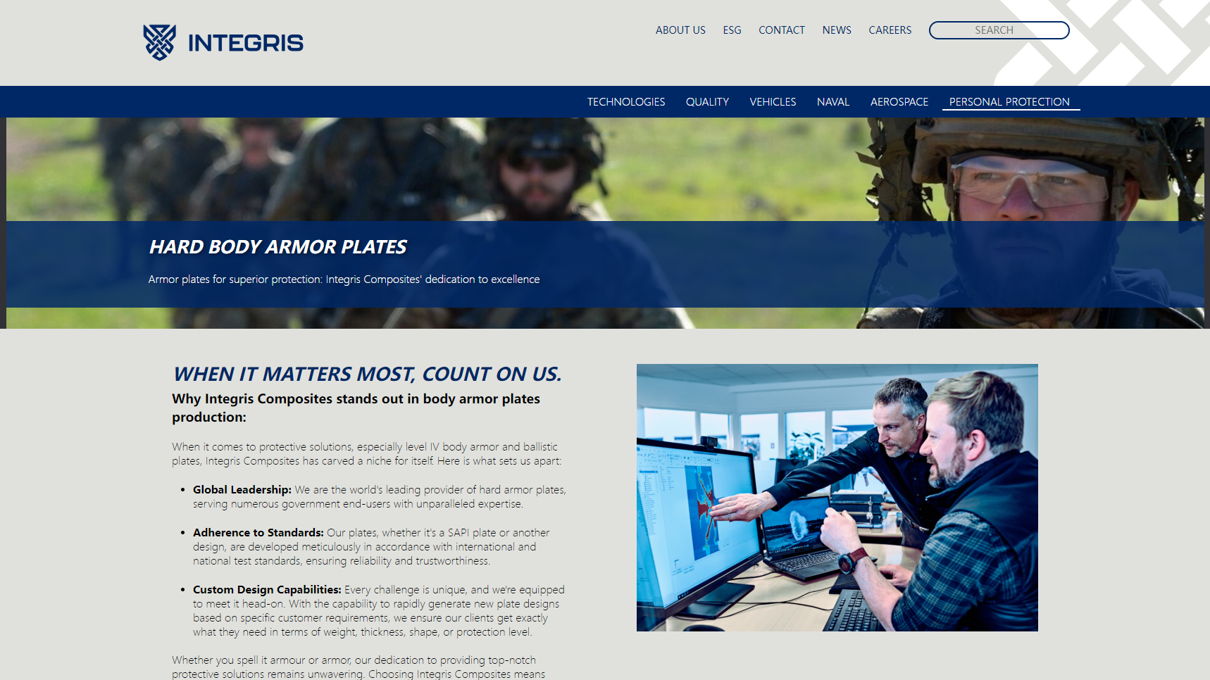 Integris Composites - Body Armor Manufacturer