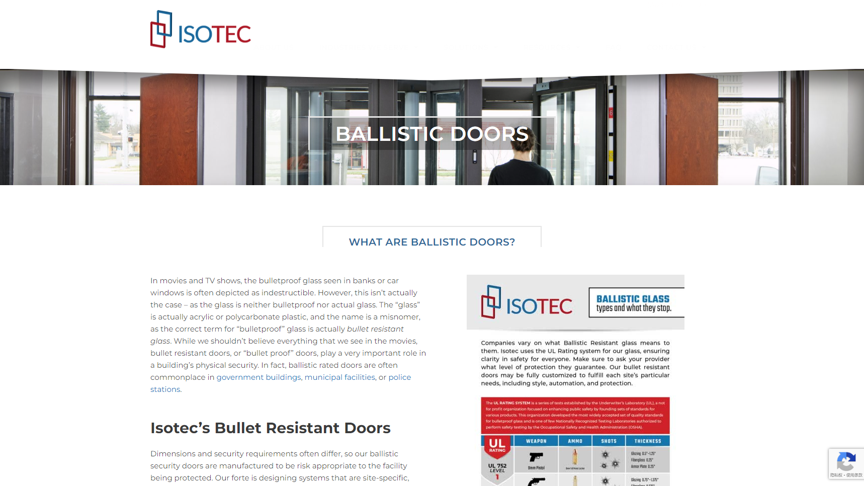 Isotec Security - Bulletproof Glass Manufacturer