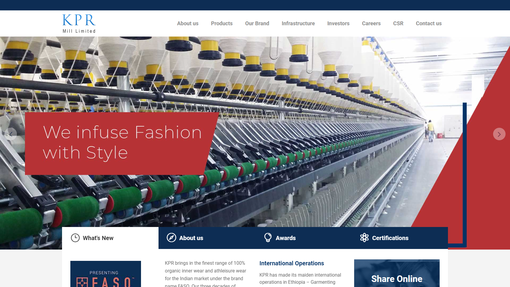 KPR Mill Limited - Cotton Yarn Manufacturer