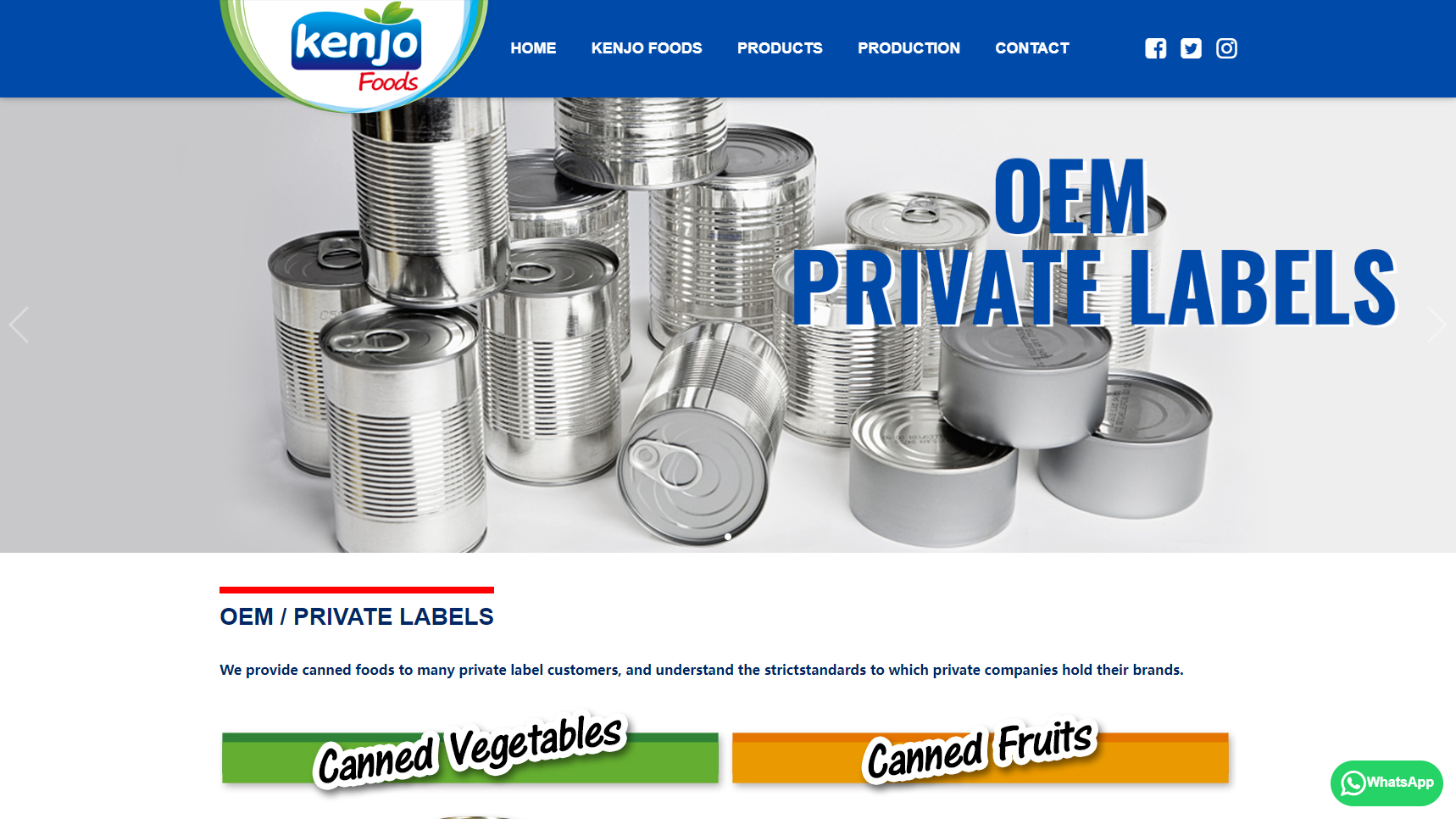 Kenjo Foods - Canned Food Manufacturer
