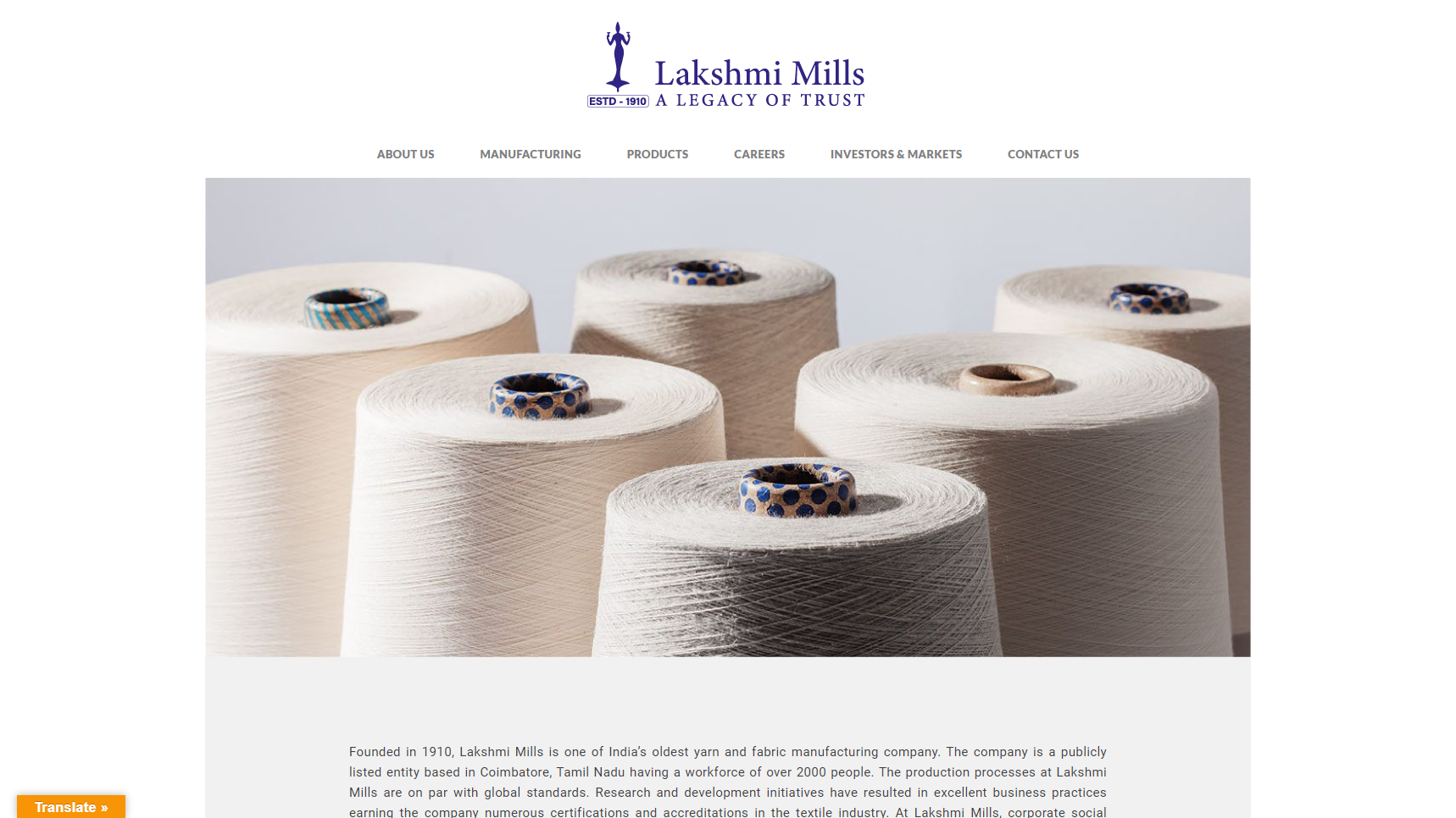 Lakshmi Mills - Cotton Yarn Manufacturer