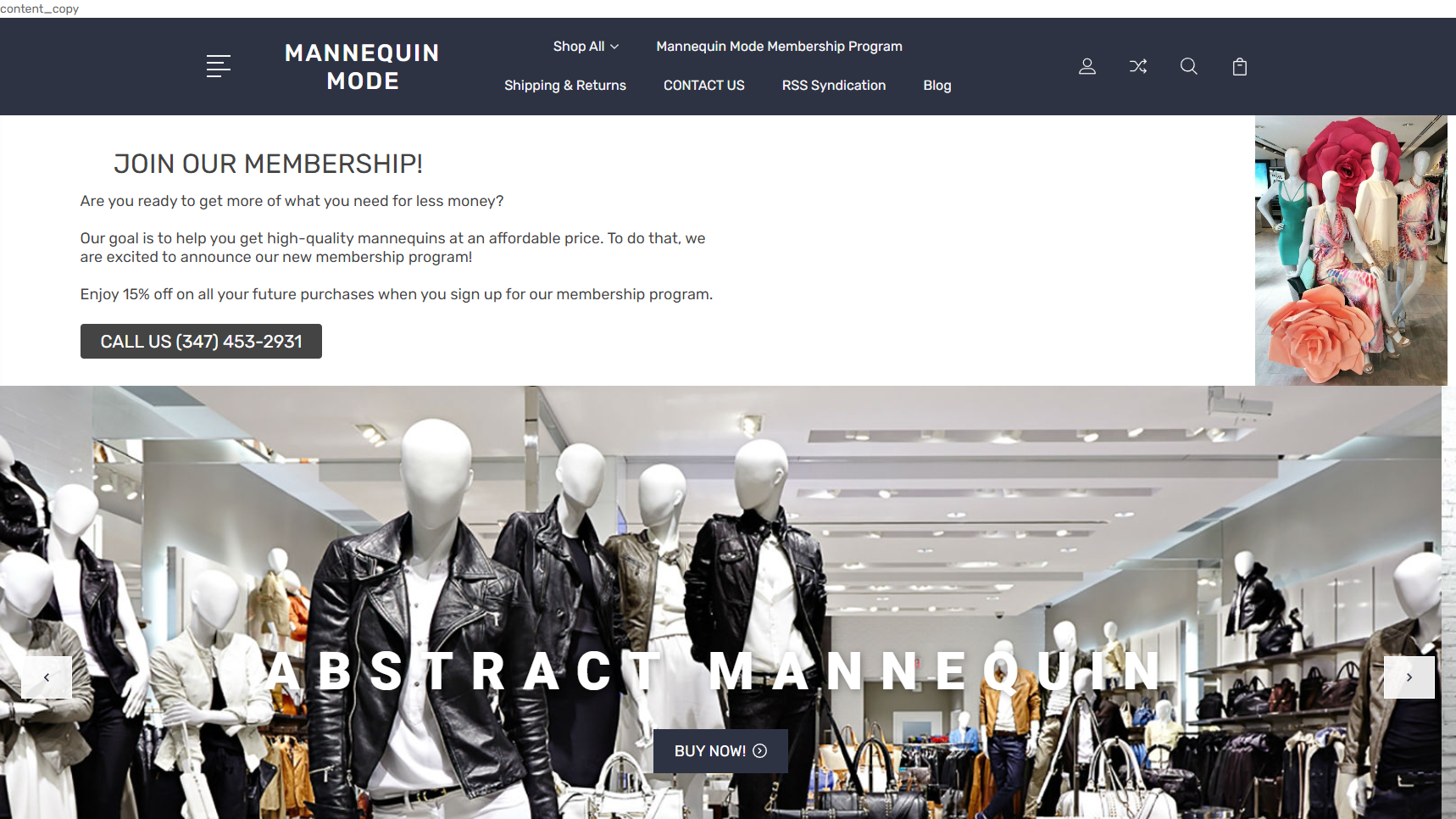 Mannequin Mode - Department Store Mannequin Manufacturer