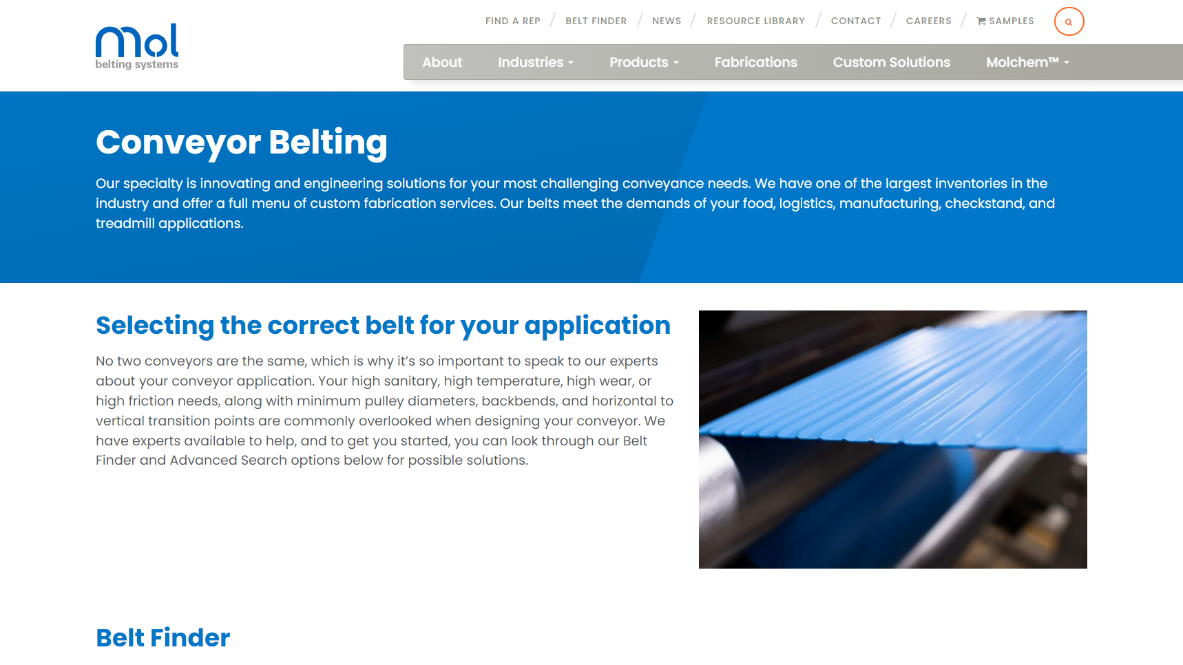 Mol Belting Systems - Conveyor Belt Manufacturer
