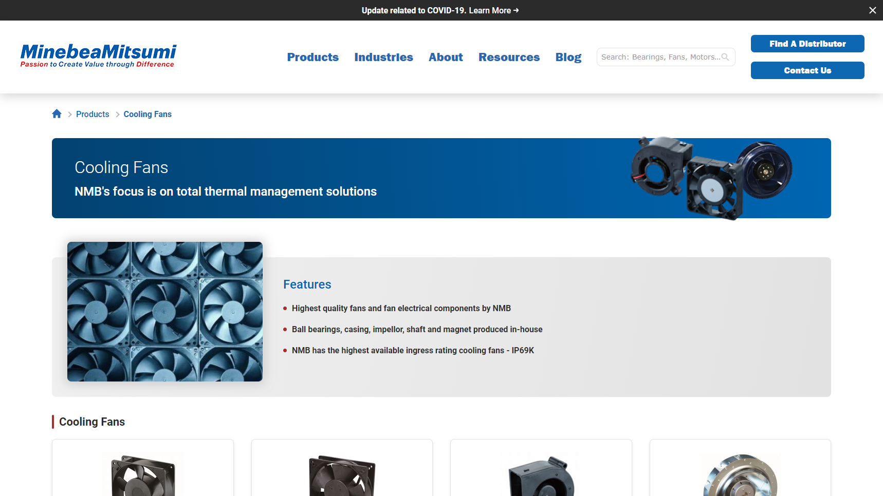 NMB Technologies Corporation - Cooling Fan Manufacturer