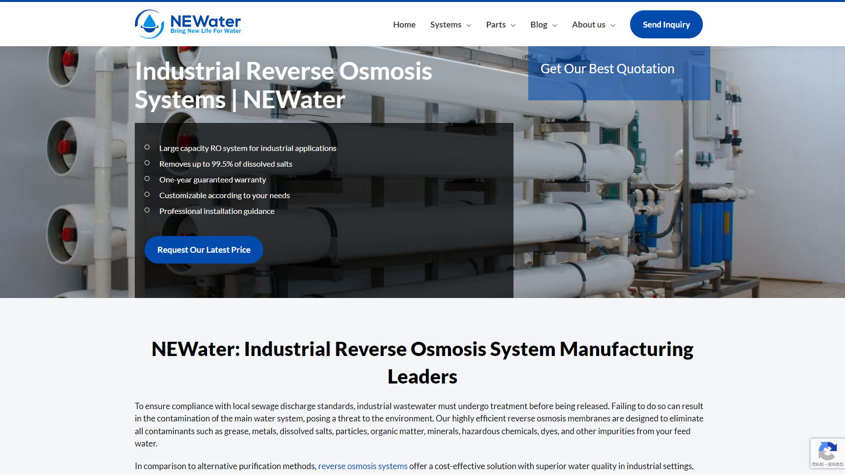 Newater - Industrial RO Plant Manufacturer