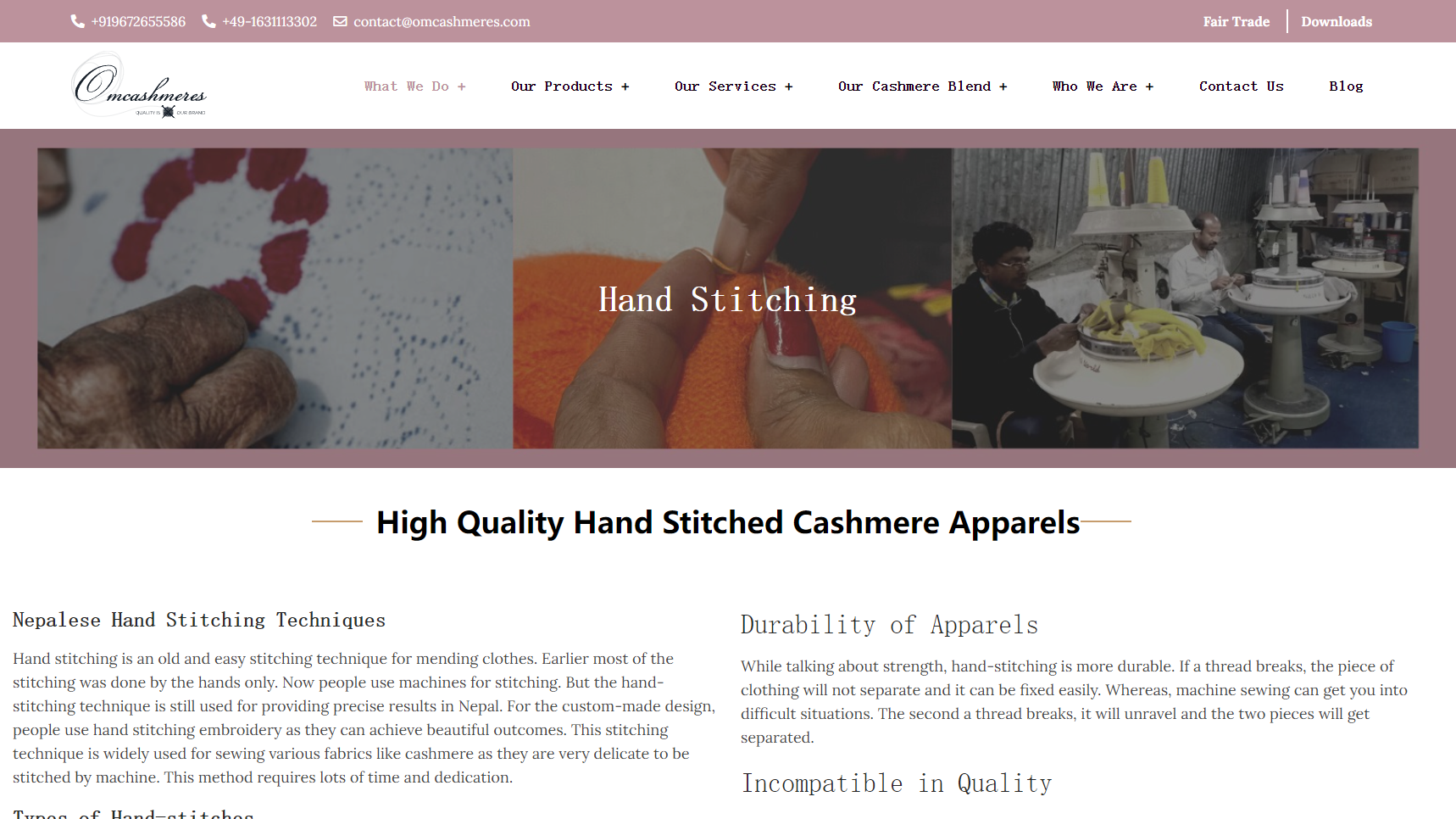OMCashmeres - Cashmere Sweater Manufacturer