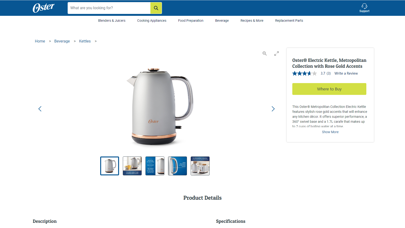 Oster - Electric Kettle Manufacturer