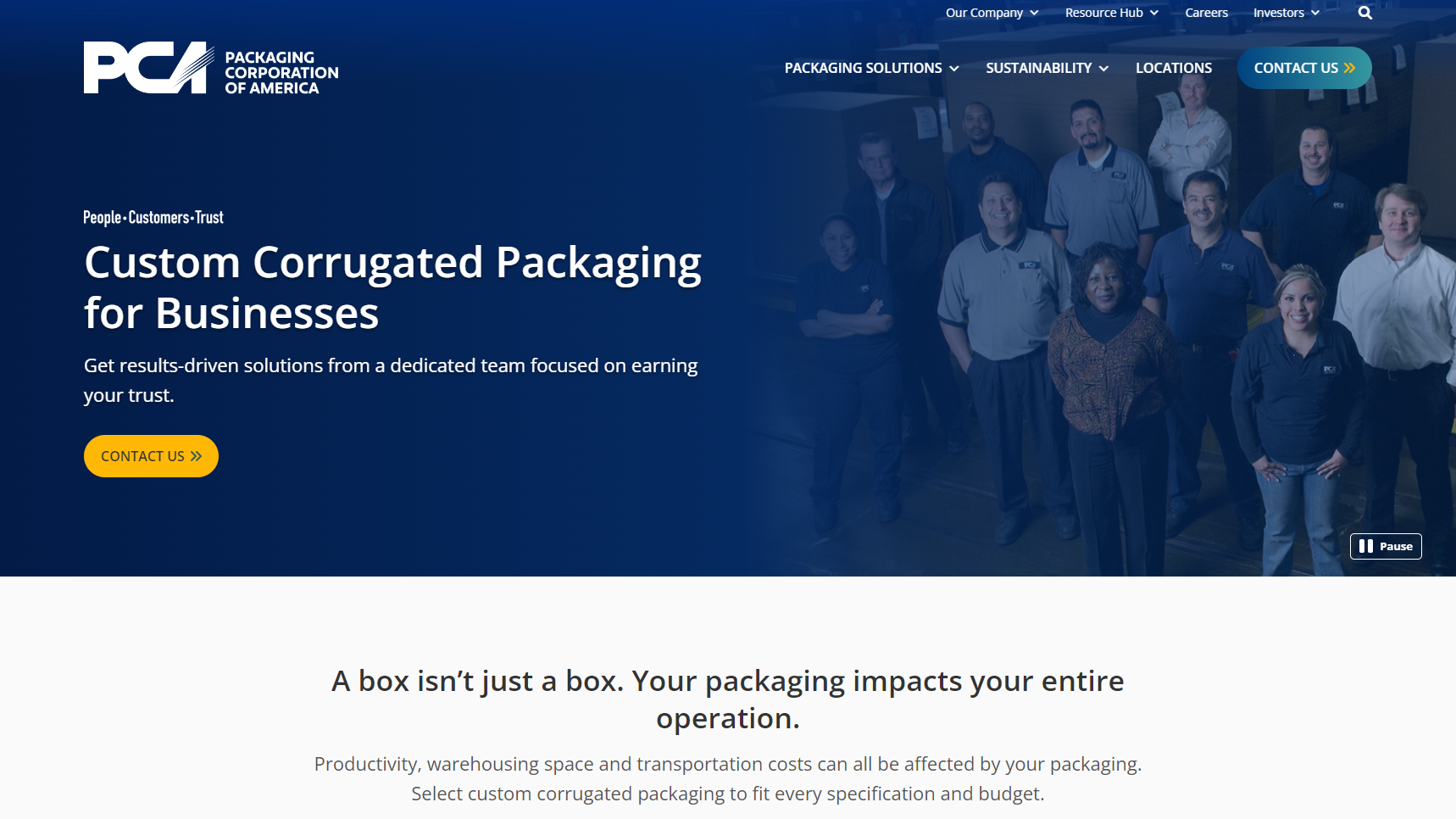 Packaging Corporation of America - Cardboard Manufacturer