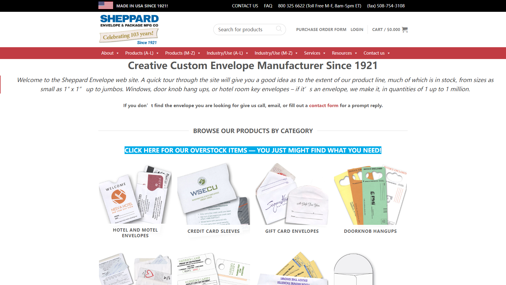 Sheppard Envelope Mfg. Co. - Envelope Manufacturer