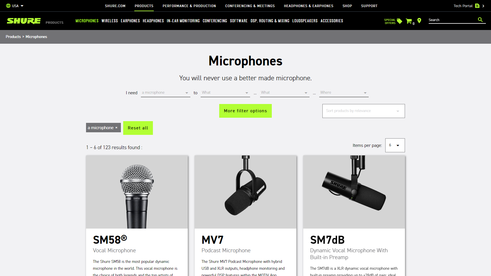 Shure - Condenser Microphone Manufacturer