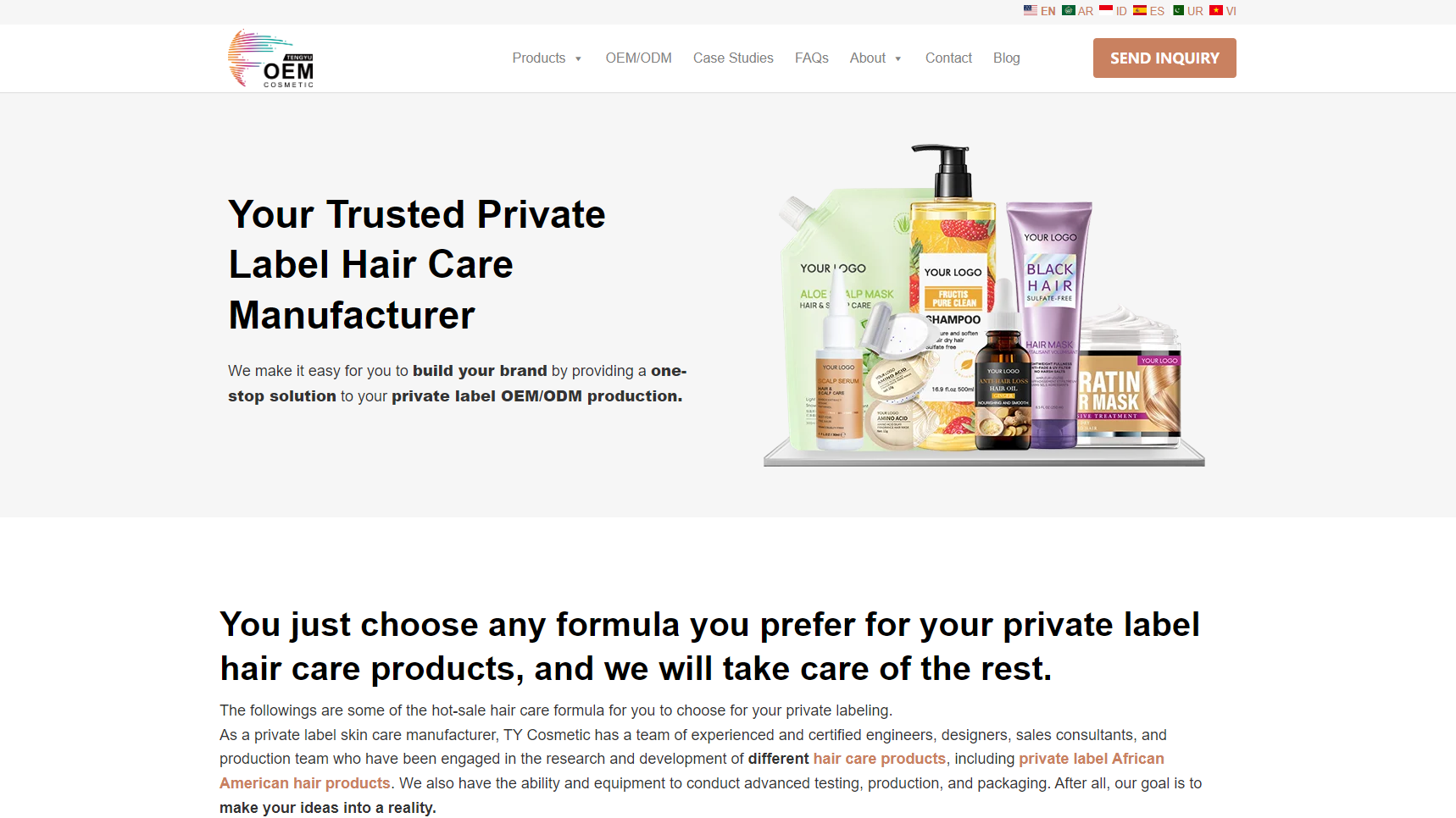 TY OEM Cosmetic - Hair Care Manufacturer