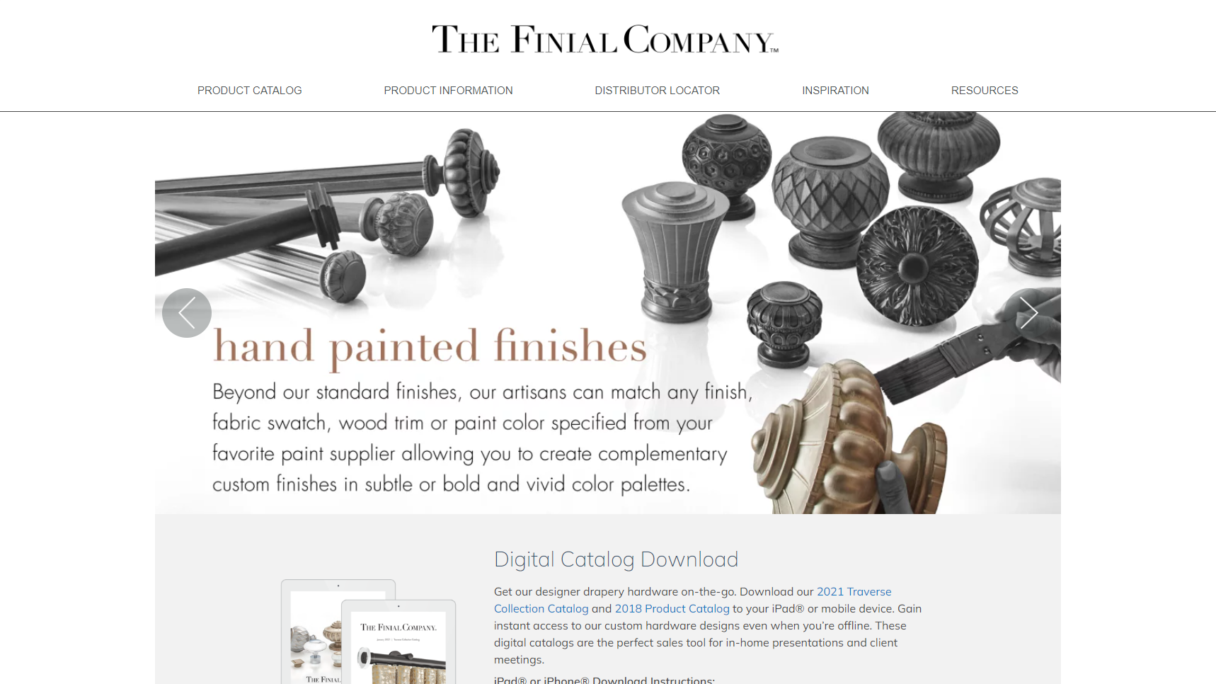 The Finial Company - Drapery Hardware Manufacturer