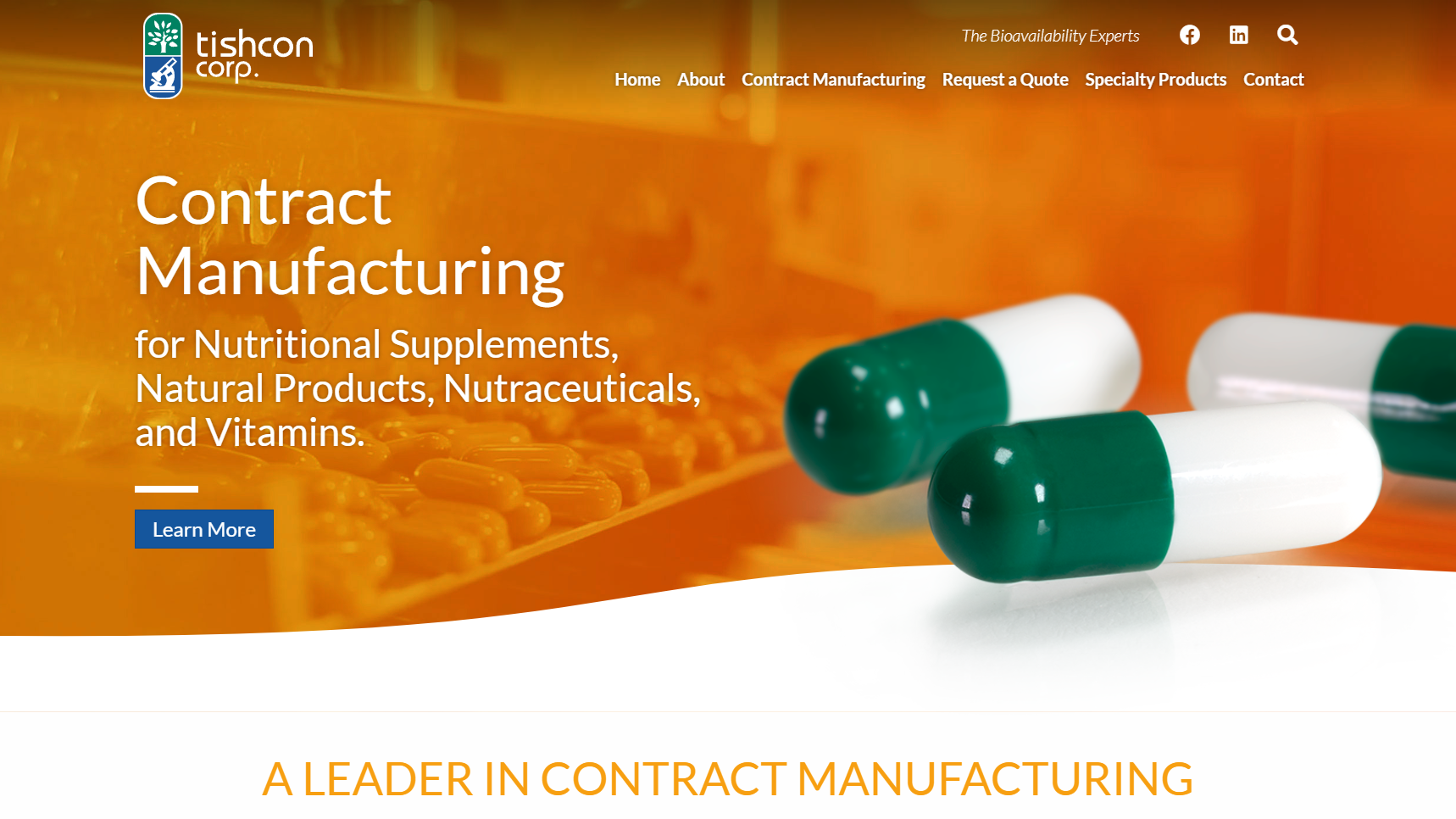Tishcon Corp - Food Supplement Manufacturer